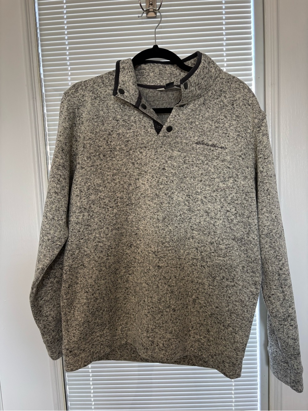 Eddie Bauer Gray Heather Zip-Up Sweater